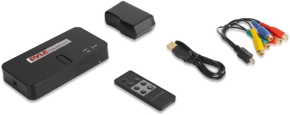 Capture Card Video Recording System - AV Game Recorder Converter， Full HD 1080P Digital Media File Creation System w/HDMI Support， Audio for USB， SD， PC， DVD， PS4， PS3， Xbox One， Xbox 360， Wii - Pyle