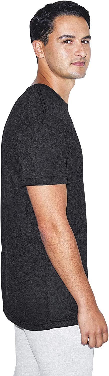 American Apparel Tri-Blend Crewneck Short Sleeve Track T-Shirt， 2-Pack