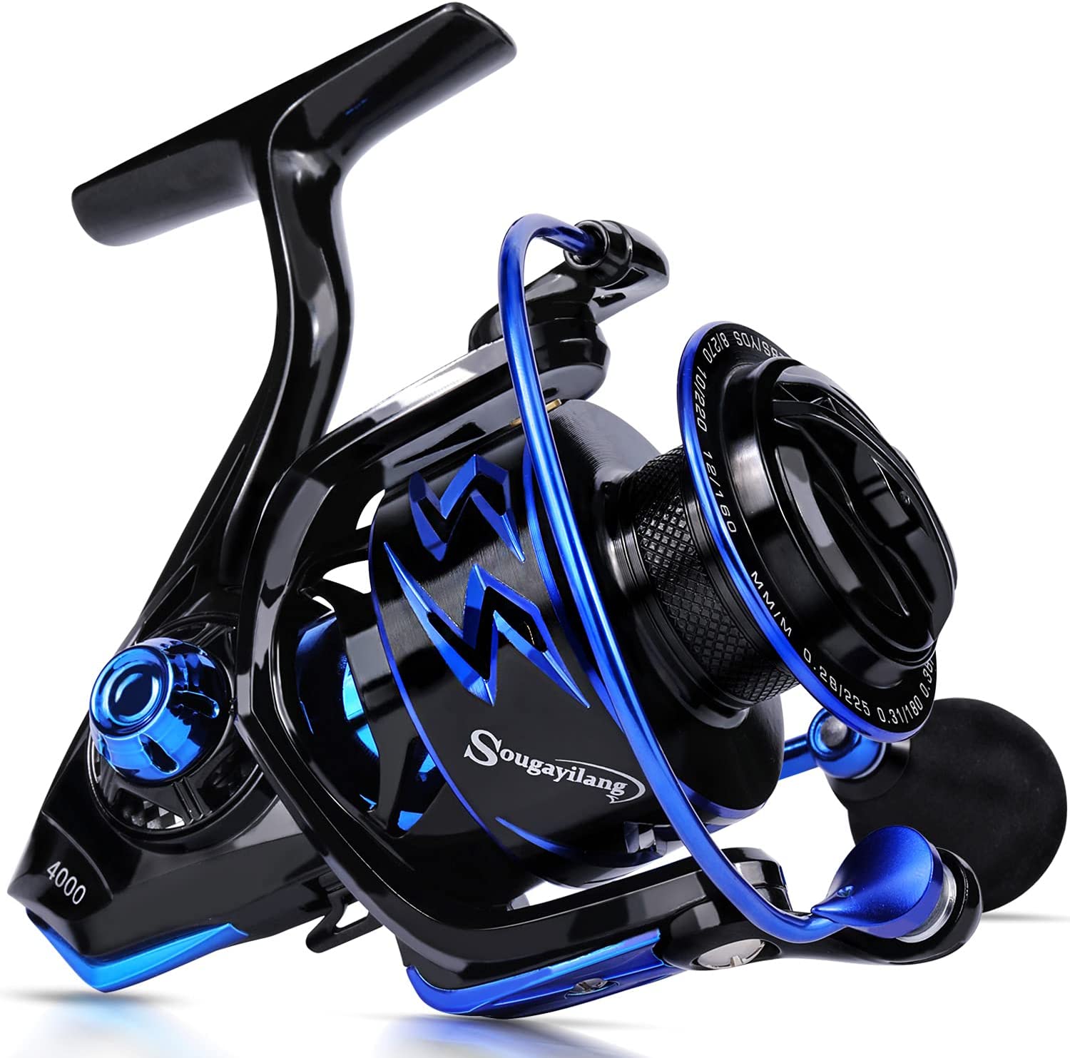 Sougayilang Spinning Reels Ultra-Weight, 6.2: 1 High Speed ??Gear Ratio, Metal Frame and Rotor, 12 + 1 Shielded BB, Smooth Powerful Freshwater and Saltwater Spinning Fishing Reel