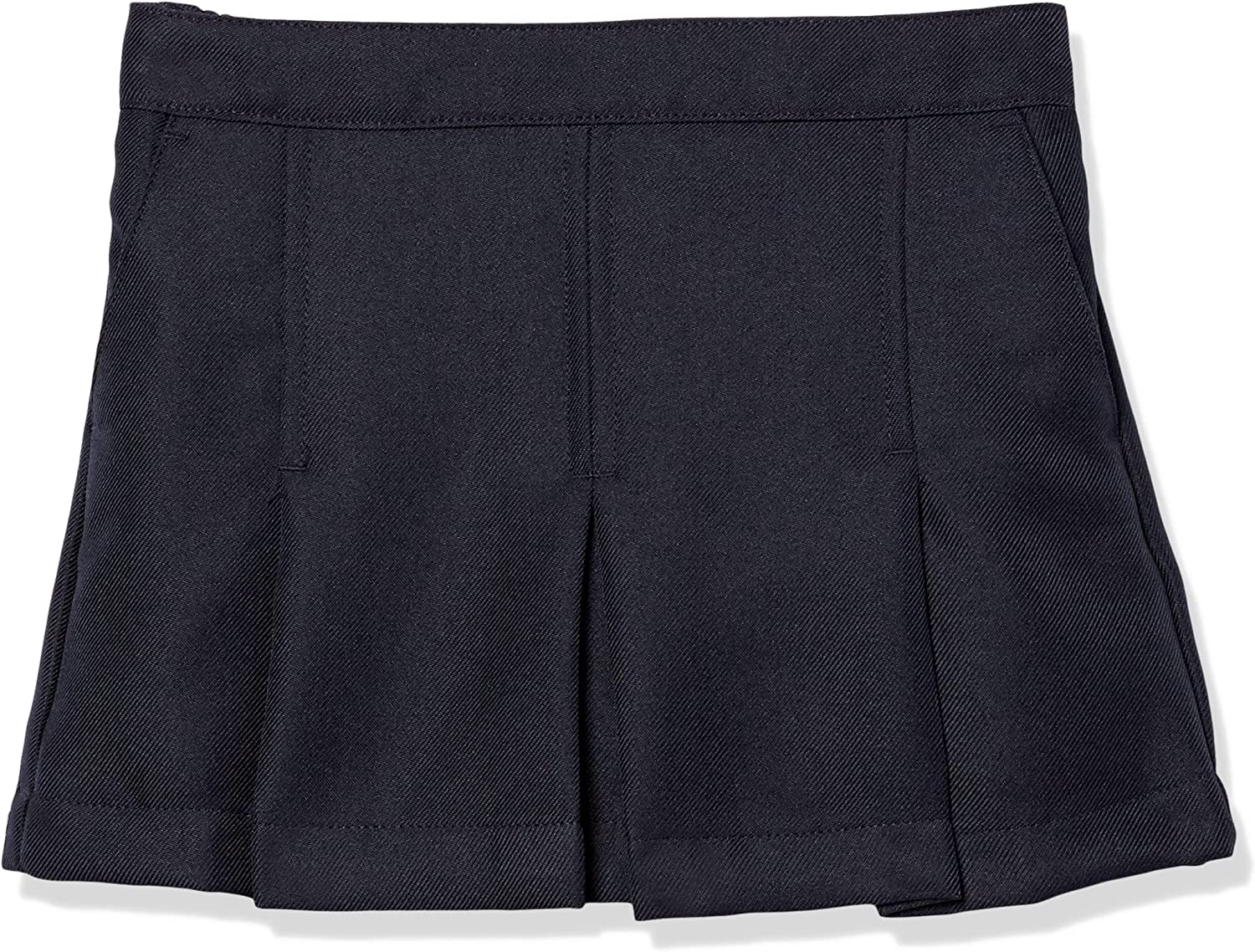 Nautica Girl's School Uniform Pleated Pull-on Scooter Skirt With Undershorts, Knit Waistband