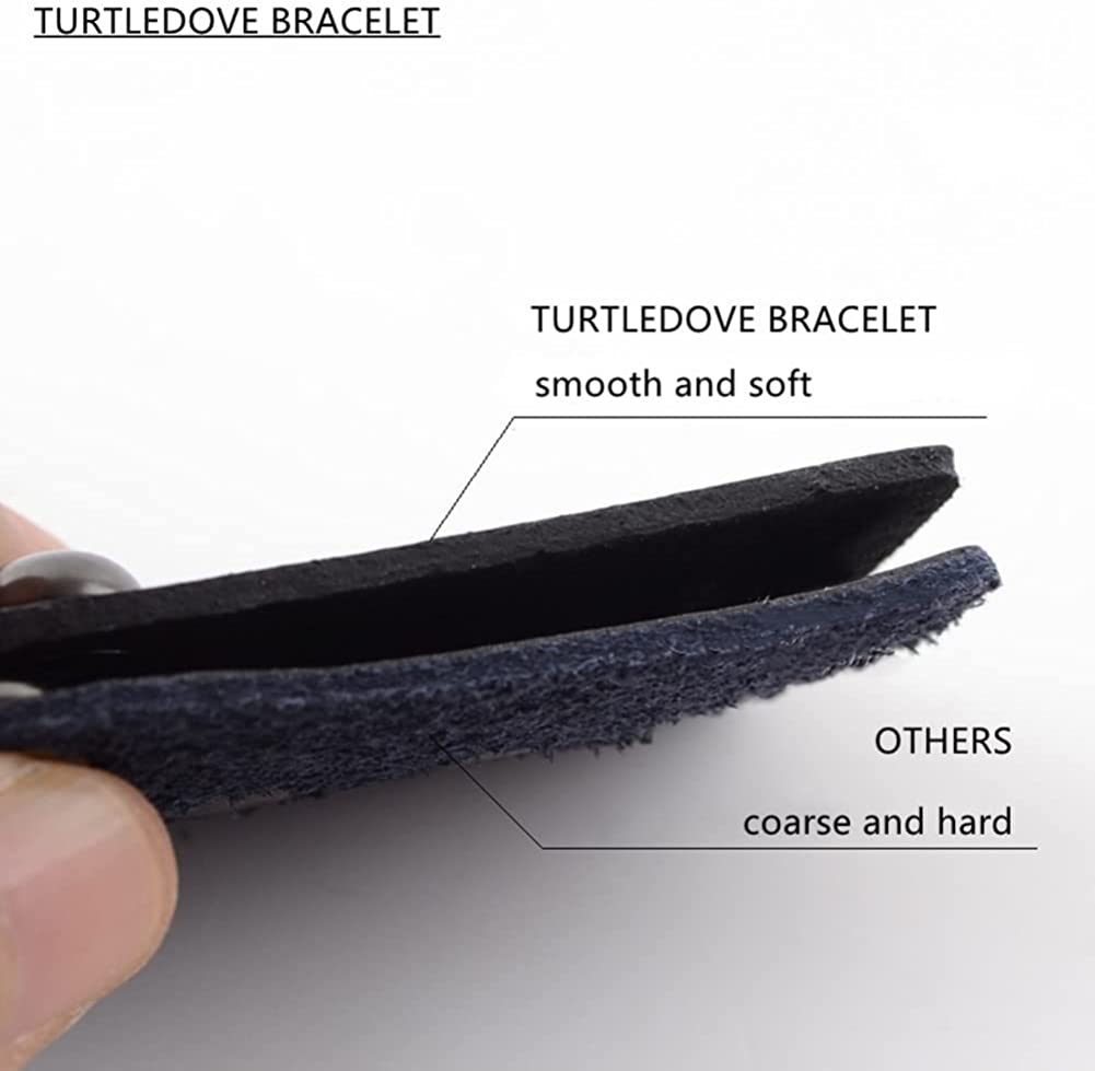 TURTLEDOVE Punk Leather Cuff Bracelet - Goth Leather Wristband with Metal Studded - 80s Punk Rock Accessories for Men Women