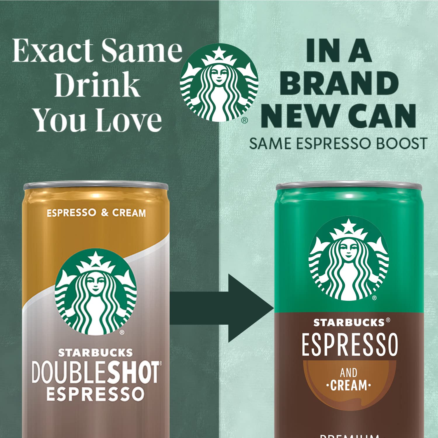 Starbucks Ready to Drink Coffee, Espresso & Cream, 6.5oz Cans (12 Pack) (Packaging May Vary)