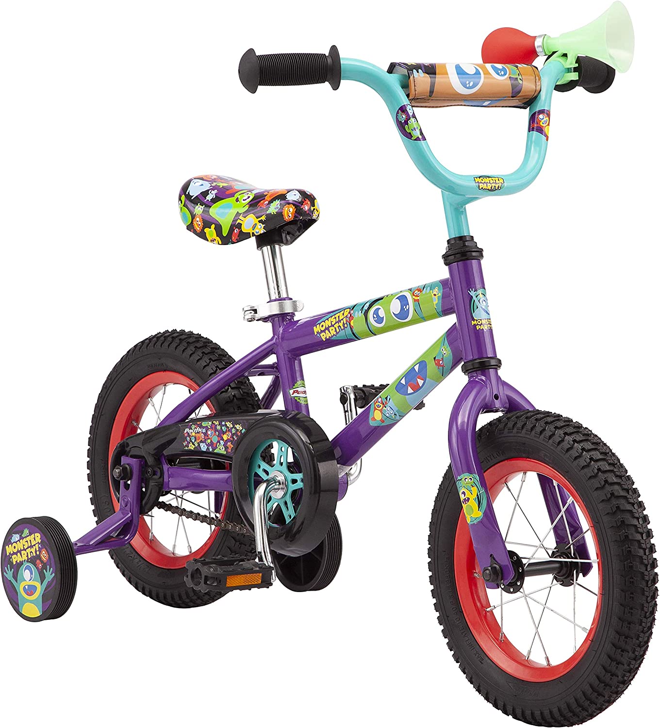 Pacific Character Kids Bike, Boys and Girls, Age 2-5 Years, 12-16-Inch Wheels, Removable Training Wheels, Coaster Brakes, Tool Free Adjustable Seat