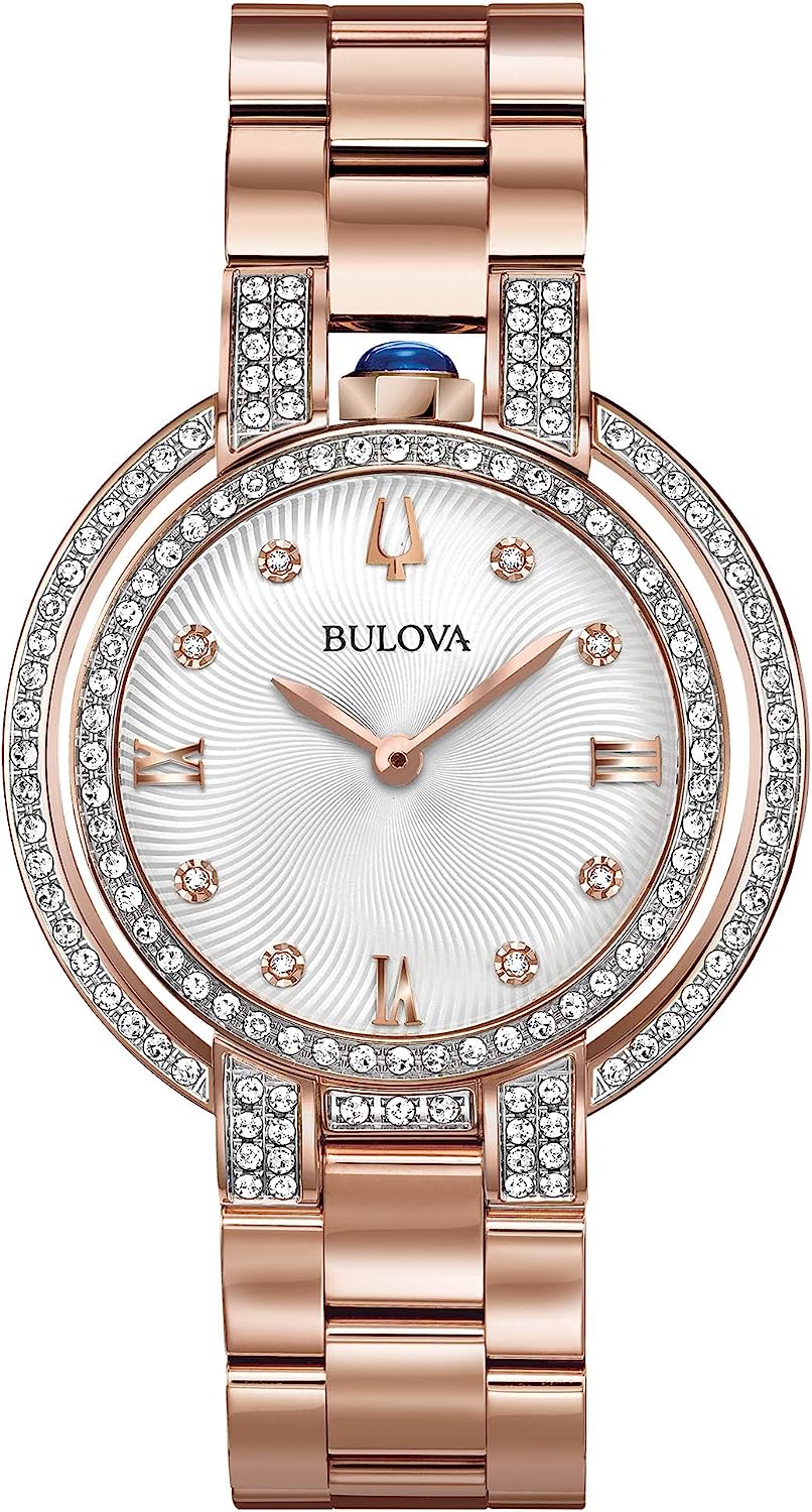 Bulova Womens Analogue Quartz Watch with Stainless Steel Strap 98R250