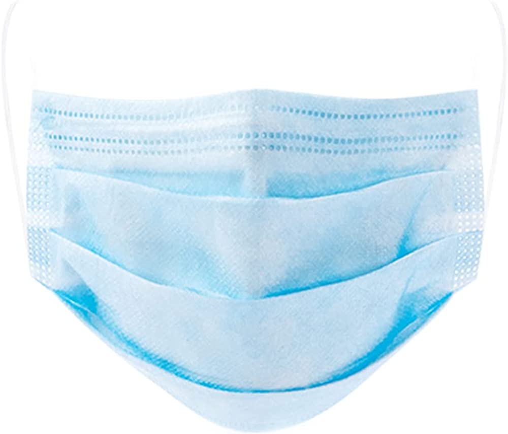 2,000pcs Disposable Face Masks- 3 Ply Breathable Mask For Adults (40 Packs of 50)
