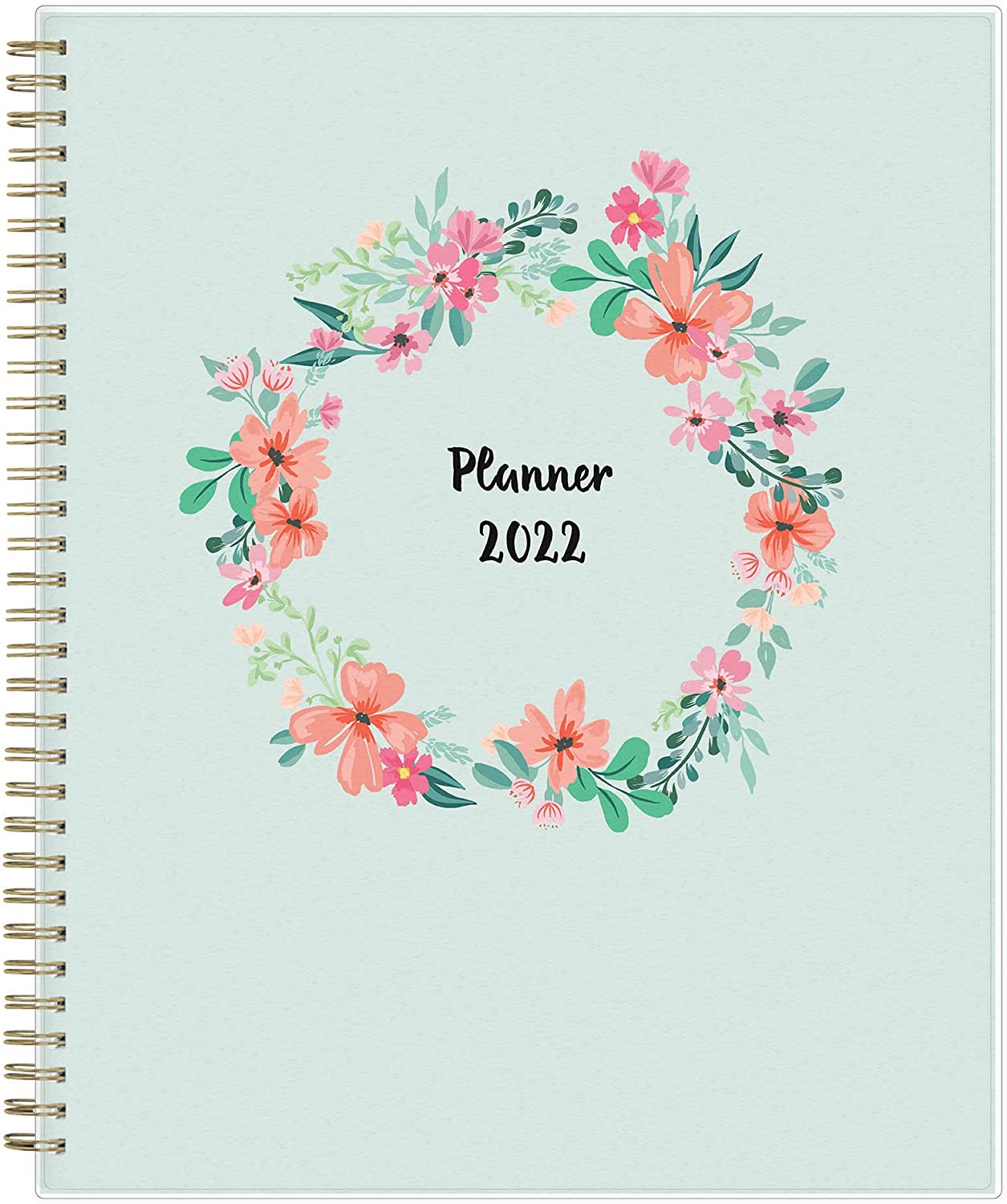 Blue Sky 2022 Weekly & Monthly Planner, 8.5" x 11", Frosted Flexible Cover, Wirebound, Laurel (135842)