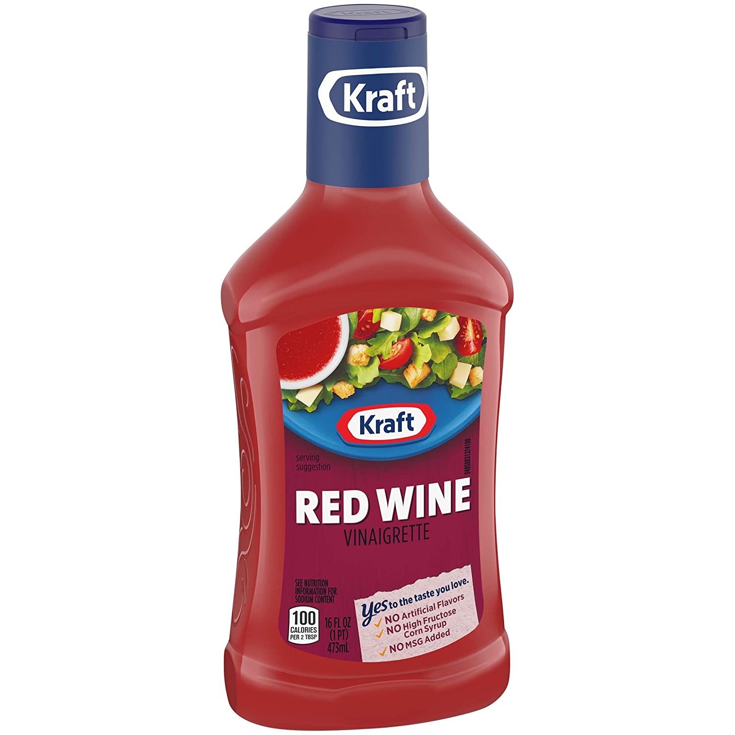Kraft Red Wine Vinaigrette Salad Dressing (6 ct Pack, 16 fl oz Bottles)