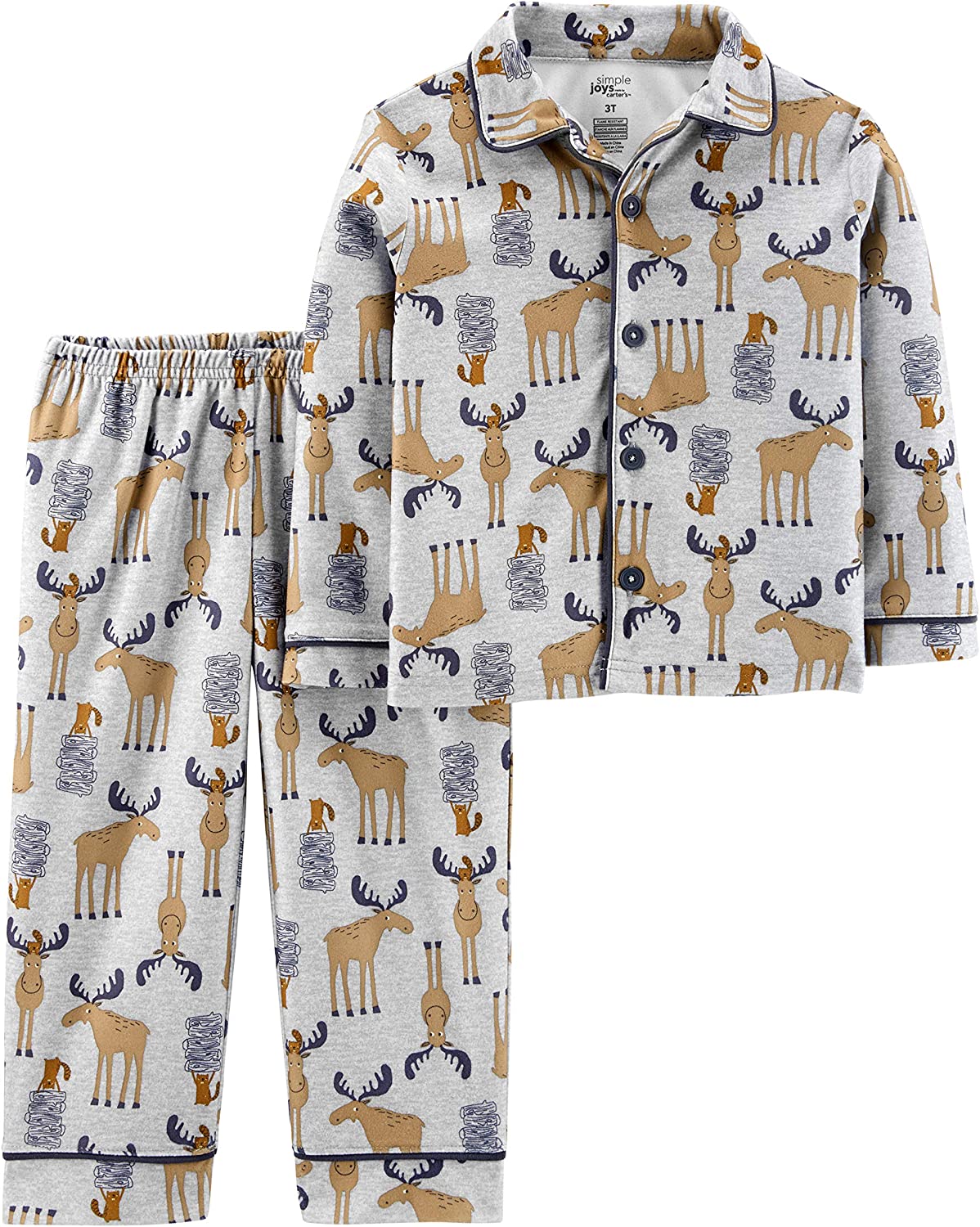Simple Joys by Carter's Toddlers and Baby Boys' 2-Piece Coat Style Pajama Set