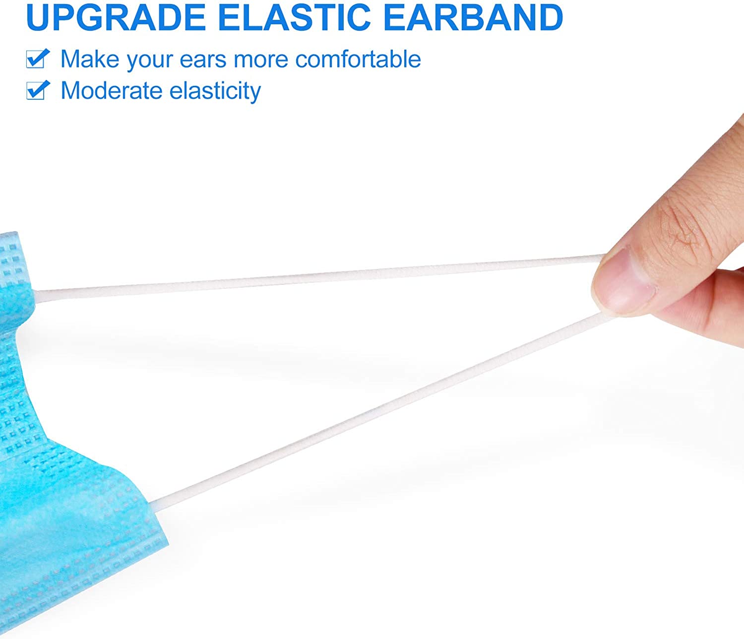 BLScode Disposable Kids Face Protective Masks， (50pcs/100pcs) 3-Layer Facial Cover Masks with Elastic Ear Loops