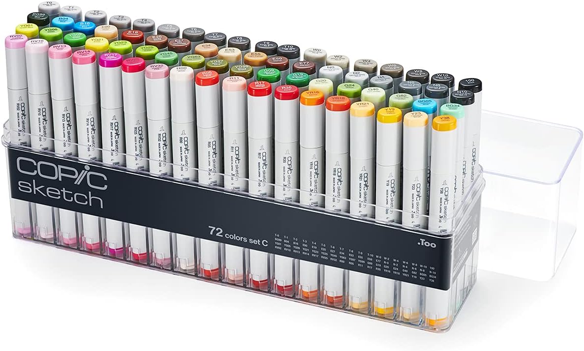 Copic Sketch, Alcohol-based Markers, 72pc Set C