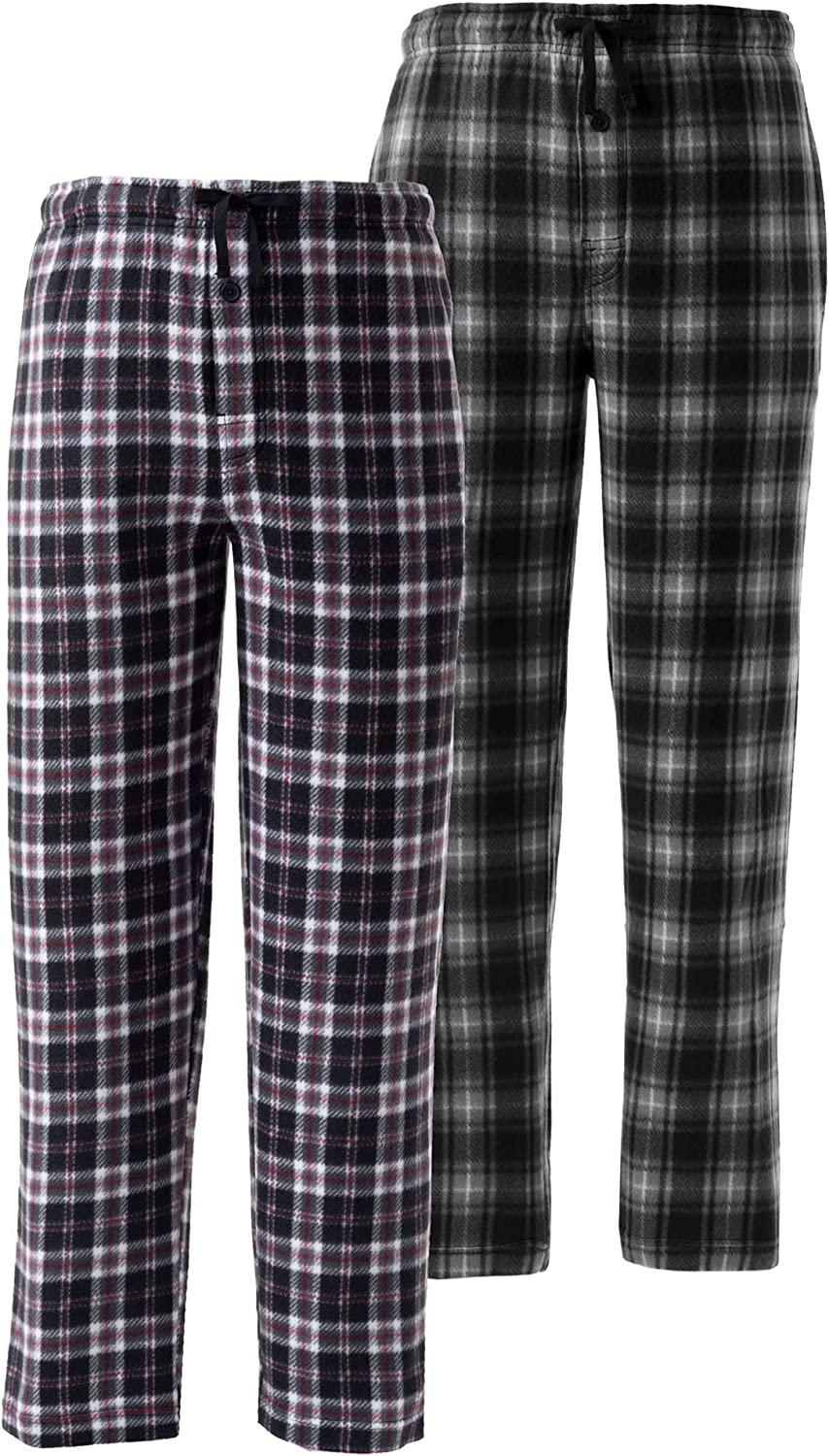 Fruit of the Loom Men's 2-Pack Fleece Pajama Pant