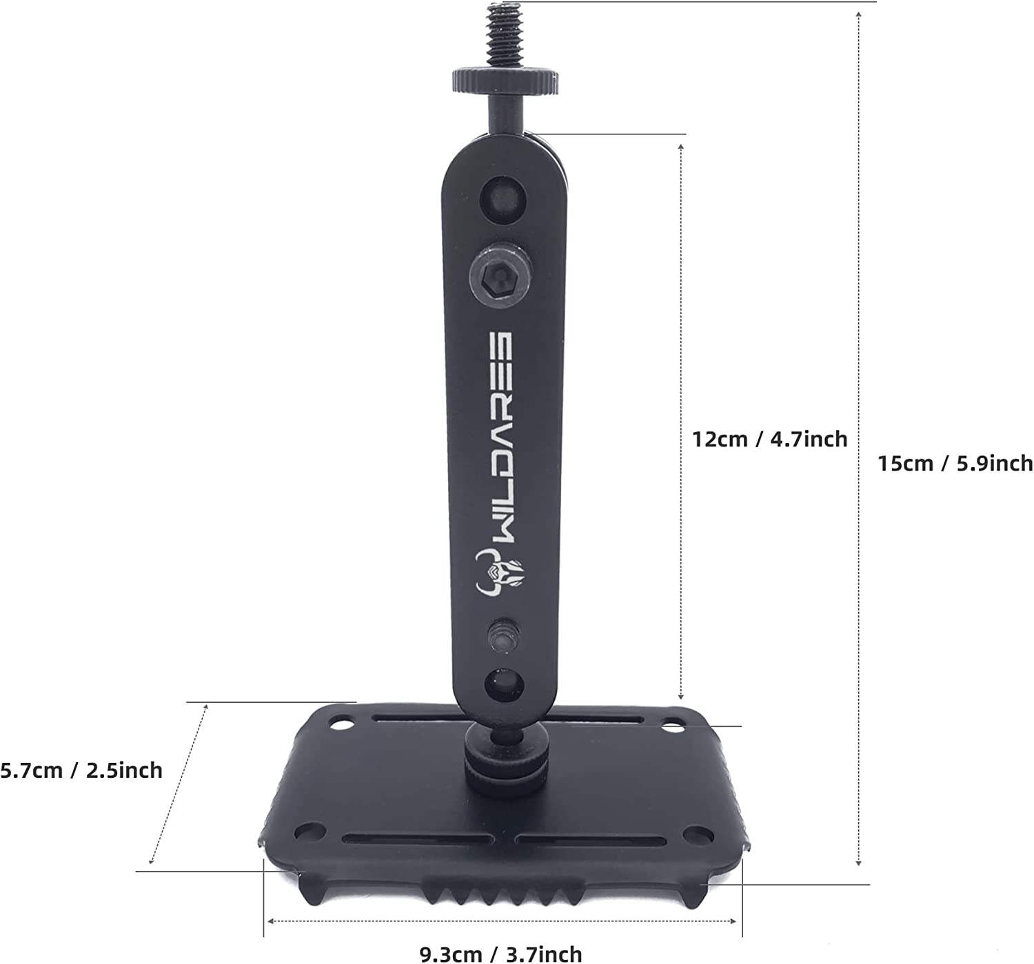 WILDARES Trail Camera Mounting Bracket,Hunting Pro Gear Acccessery, Wildlife Cam Mount, Deer Monitor Mount, Hunter Camera Kit,Nylon Fiber Strap,Heavy-Duty Metal,Black,5.9x3.7x2.5 inch