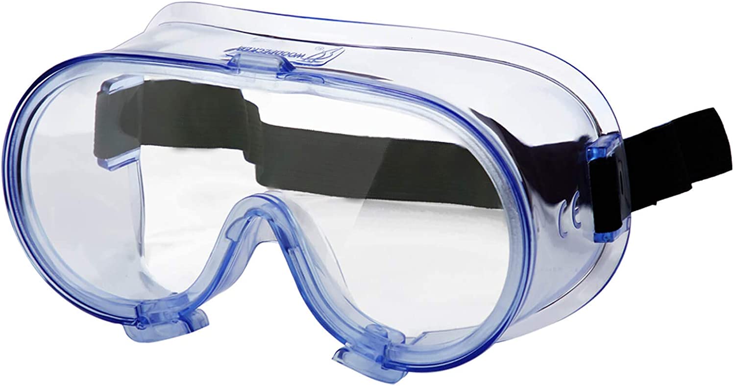 VAKKER Safety Goggles FDA Registered, Z87.1 Safety Glasses Eye Protection-Medical Goggles Fit Over Eyeglasses-Unisex Ultra Clear Protective Glasses Protective Eyewear-Lab Goggles Medical Protection