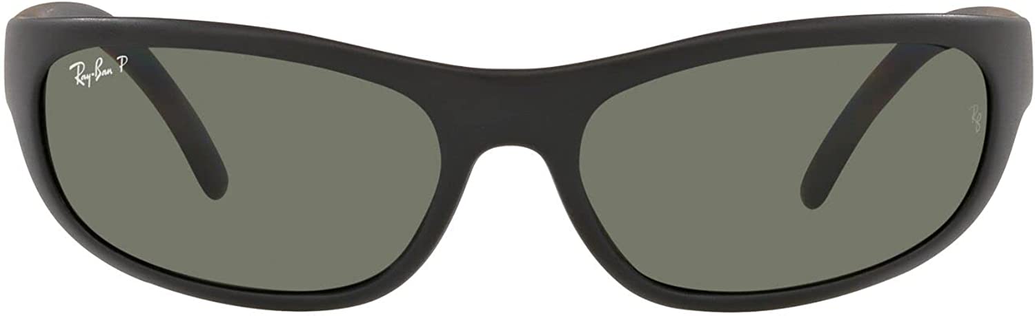 Ray-Ban Man Sunglasses Black Frame, Green Lenses, 60MM