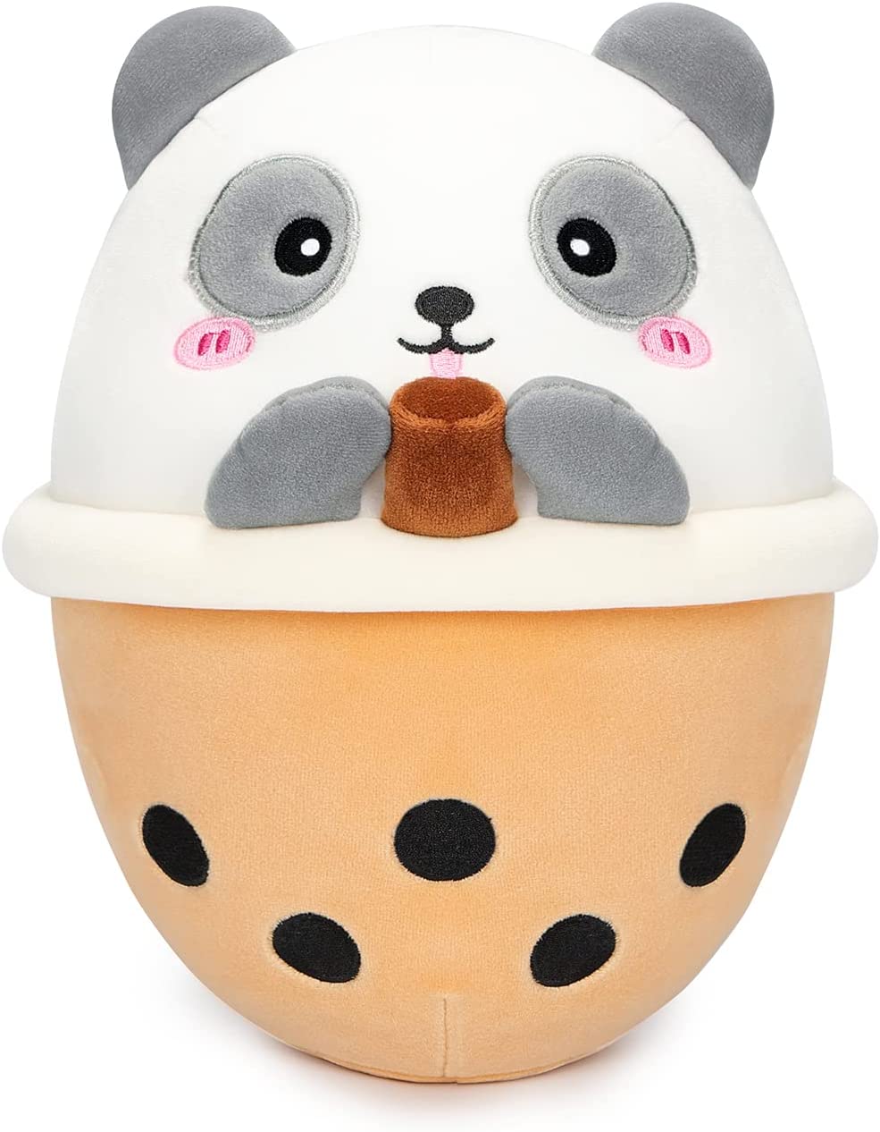 AIXINI Panda Boba Plush 10 inch Bubble Tea Stuffed Animal Soft Kawaii Plushie Toy