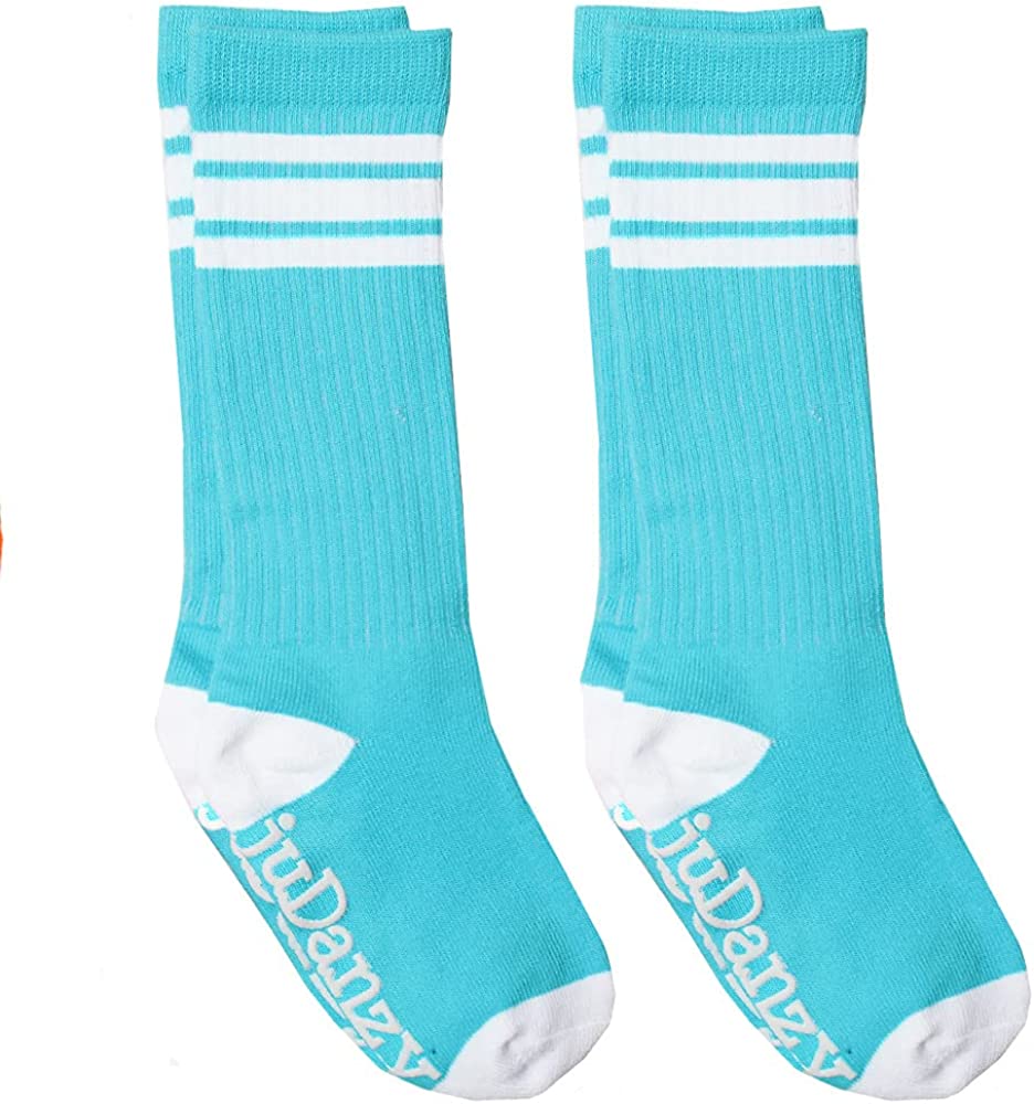 juDanzy 2 Pack Knee High Striped Sporty Tube Socks for Boys and Girls