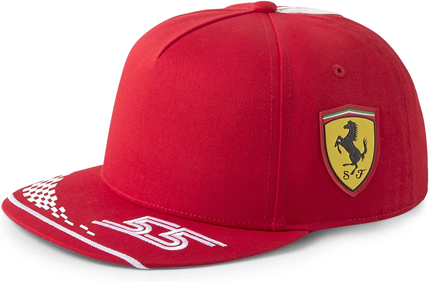 PUMA Scuderia Ferrari Carlos Sainz 55 Adjustable Snapback Hat Red