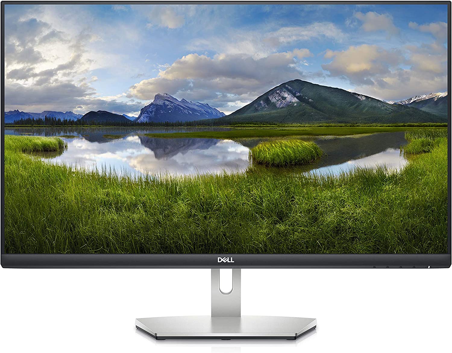 Dell S2721D 27 Inch 1440p QHD, IPS Ultra-Thin Bezel Monitor, AMD FreeSync, HDMI, DisplayPort, Built in Speakers, VESA Certified, Silver