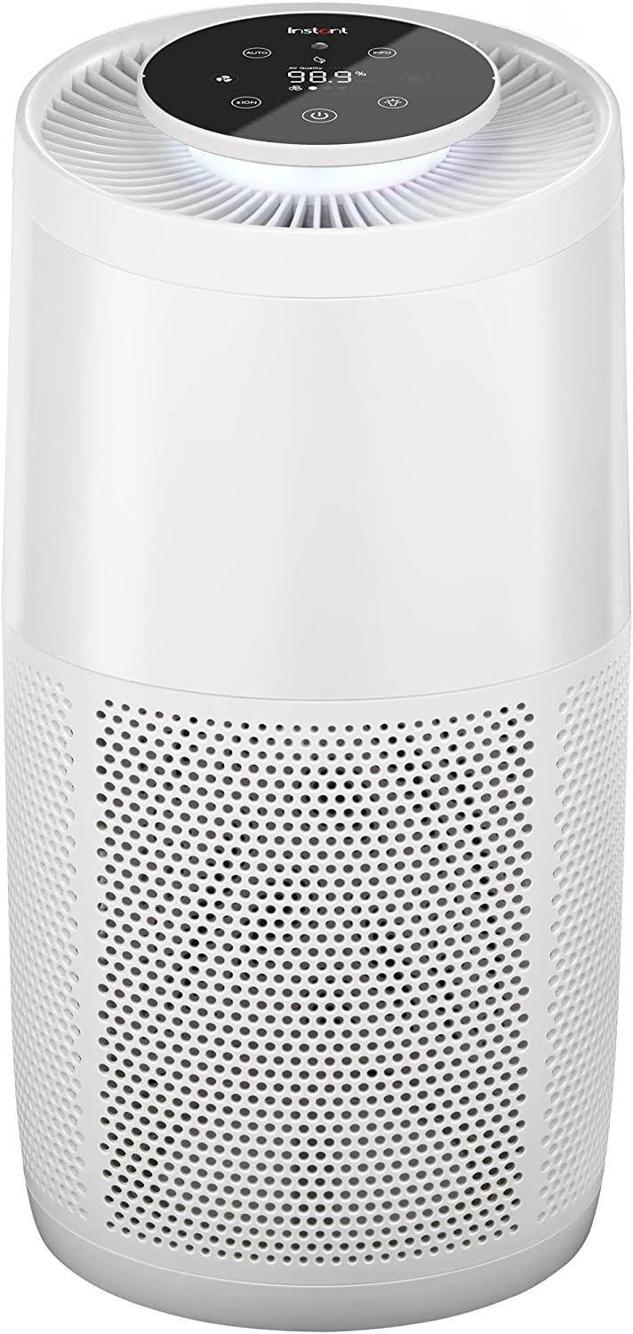 Instant HEPA Quiet Air Purifier, From the Makers of Instant Pot with Plasma Ion Technology for Rooms up to 630ft2; removes 99% of Dust, Smoke, Odors, Pollen & Pet Hair, for Bedrooms & Offices, Pearl