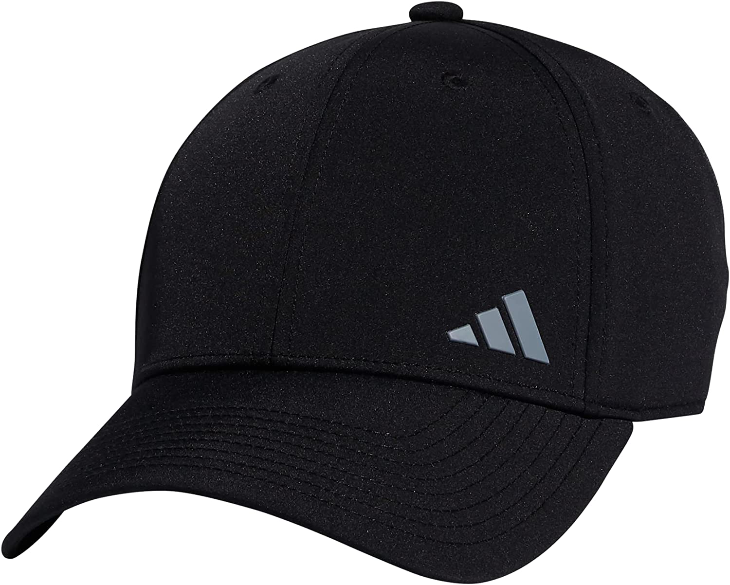 adidas Women's Backless Ponytail Hat Adjustable Fit Baseball Cap, Black/Black/Grey, One Size