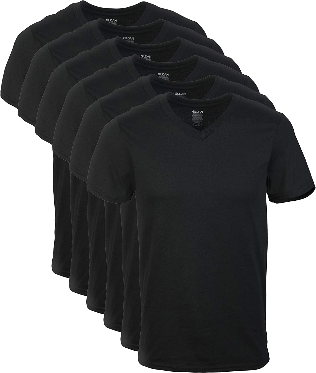 Gildan Men's V-neck T-shirts, Multipack, Style G1103