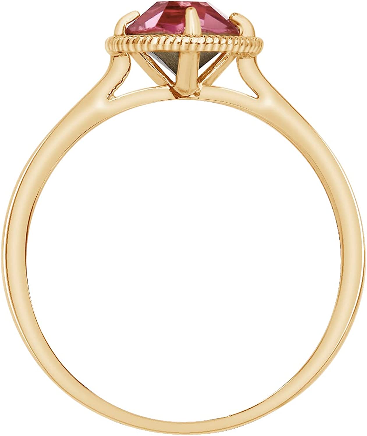 Amazon Collection 10k Gold Imported Crystal March Birthstone Ring