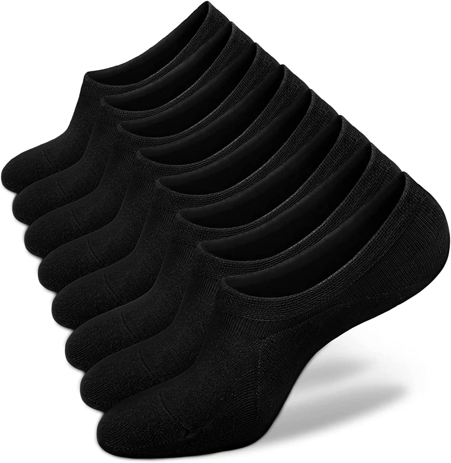 SIXDAYSOX Womens No Show Socks 4-8 Pairs Ondo Low Cut Non-Slip Socks Summer Invisible Cotton Liner Socks
