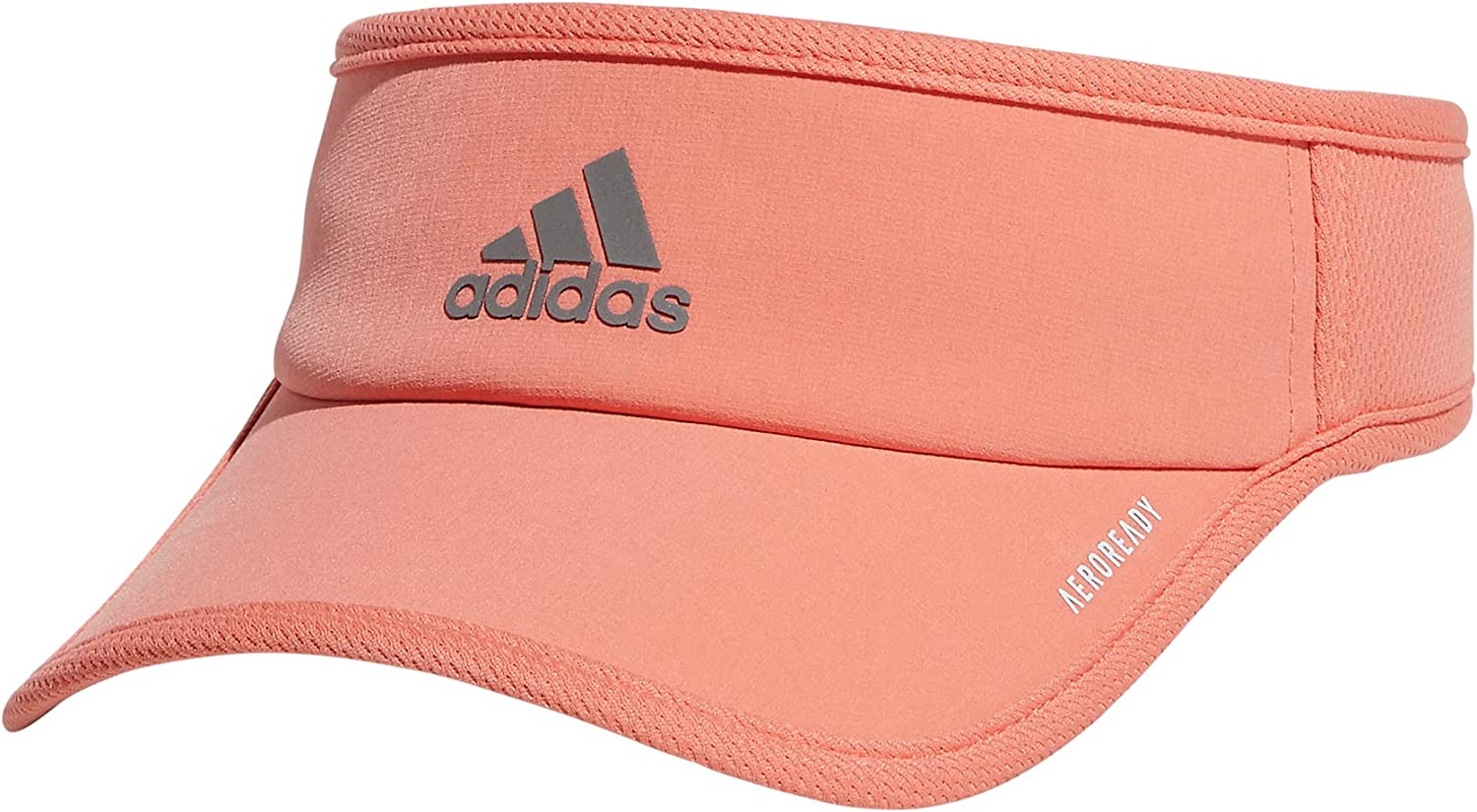 adidas Women's Superlite Performance Visor, Semi Coral Fusion Pink/Silver Metallic, One Size