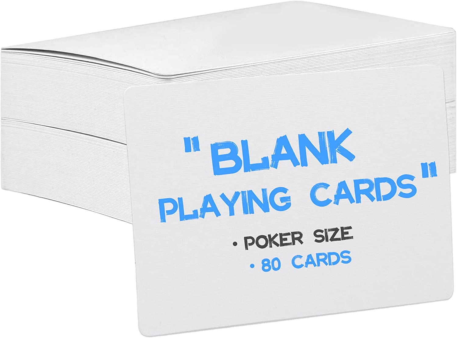 Teskyer Blank Playing Cards, Poker Size, Linen Finish, Double Sides Blank Index Flash Cards for Writing, Drawing, DIY Game Cards Gift Cards
