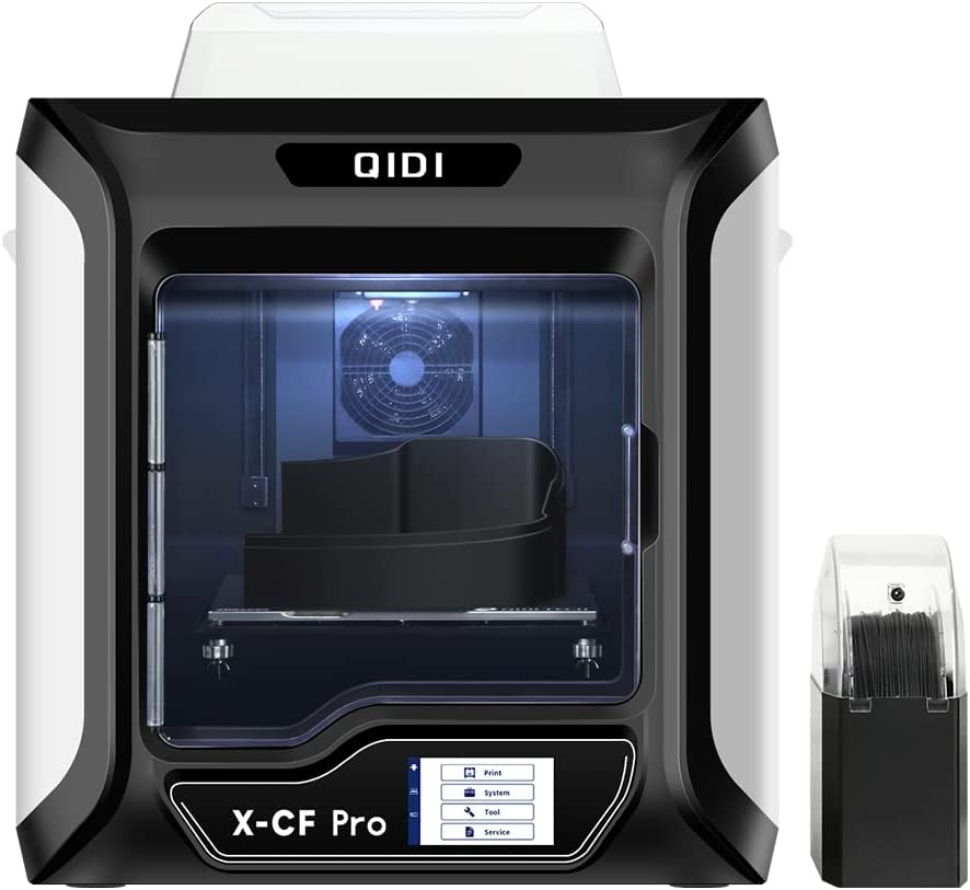 R QIDI TECHNOLOGY X-CF Pro Industrial Grade 3D Printer,Specially Developed for Printing Carbon Fiber&Nylon with QIDI Fast Slicer, Automatic Leveling,Build Volume 11.8x9.8x11.8 Inch