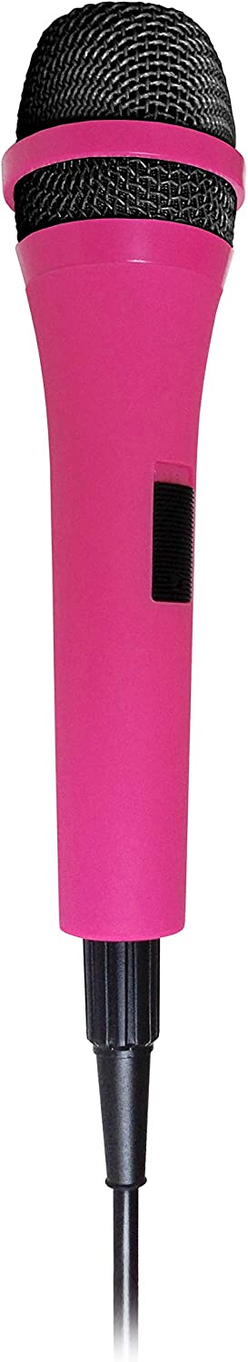 Singing Machine SMM-205P Unidirectional Dynamic Karaoke Microphone with 10 Ft. Cord， Pink， One Size