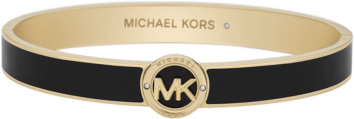 Michael Kors Women's Stainless Steel Bangle Bracelet with Crystal Accents