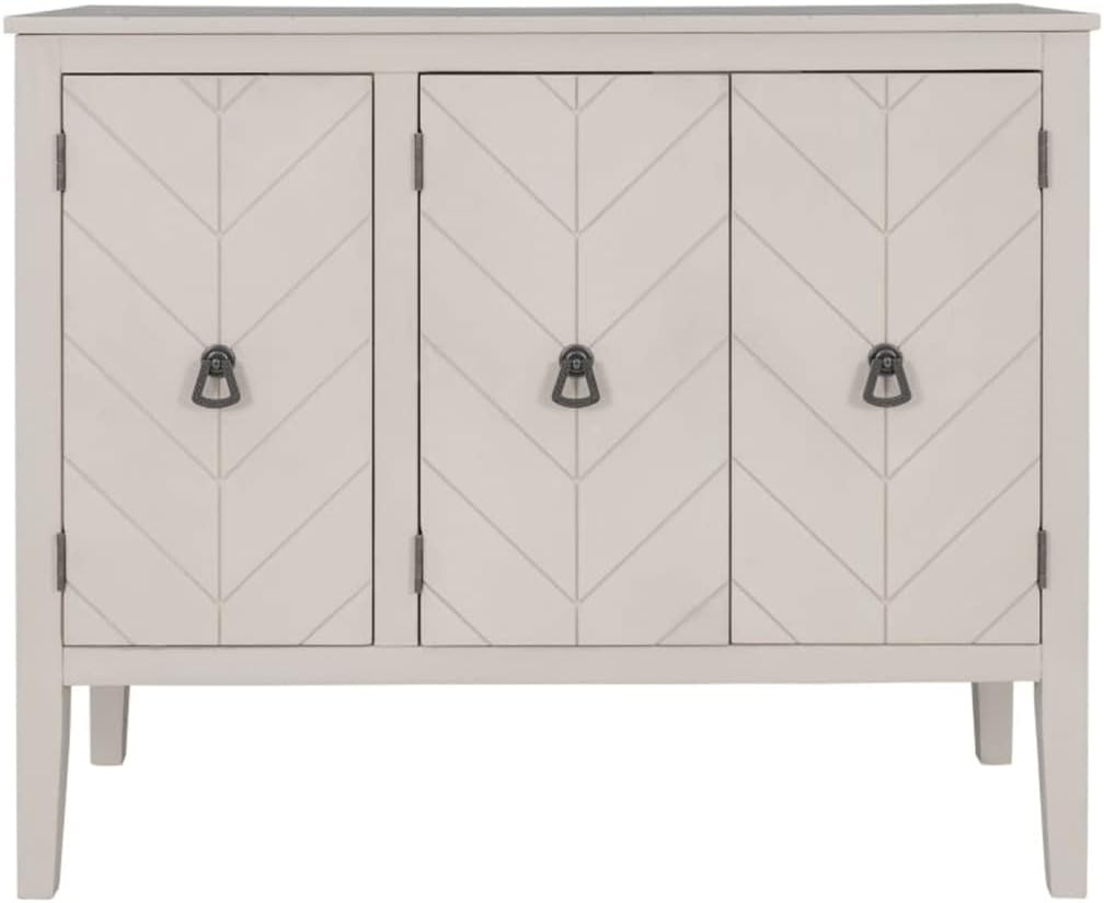BOGE Buffet Sideboard Wooden Cabinet with Adjustable Shelves for Entryway Living Room Bedroom Antique Gray Sideboard