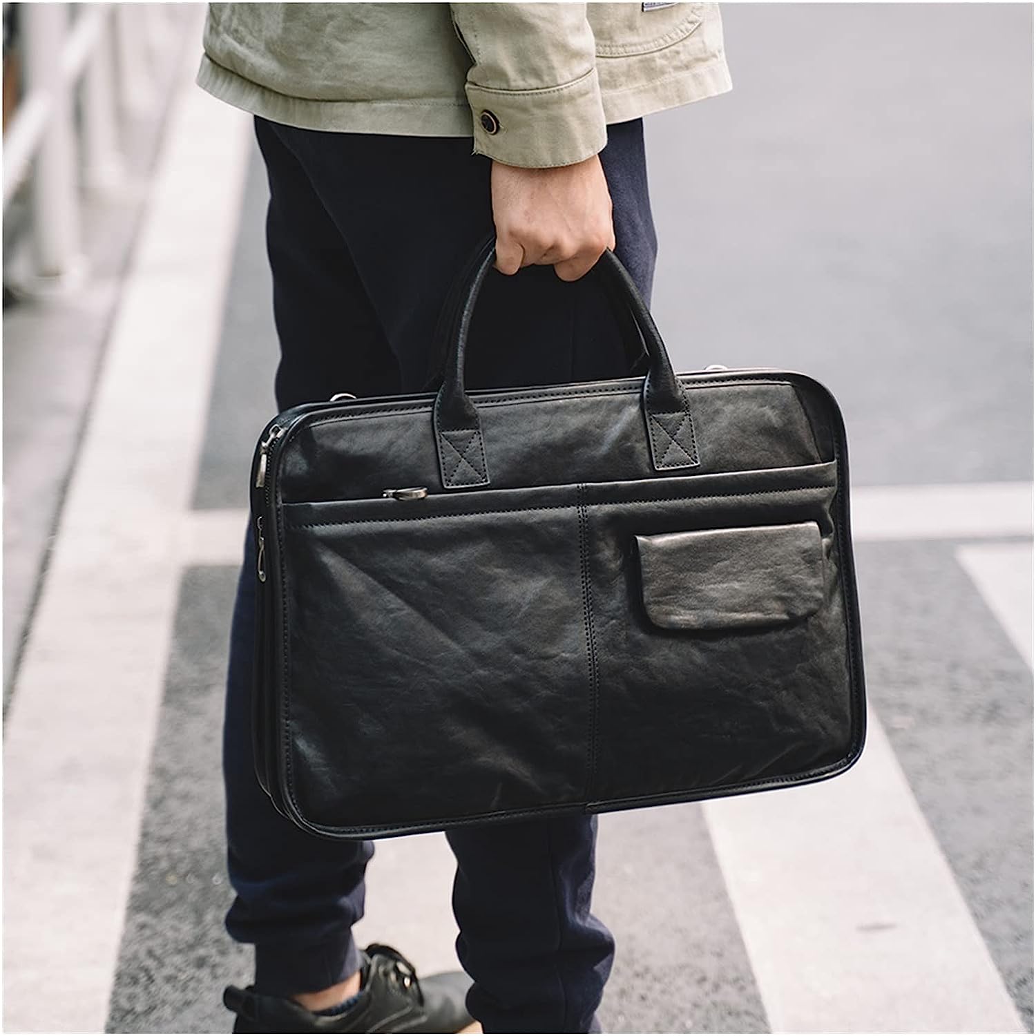 FEER Casual Men's Briefcase Tote Bag Men's Large Capacity Crossbody Bag for 15.6" Laptop Bag