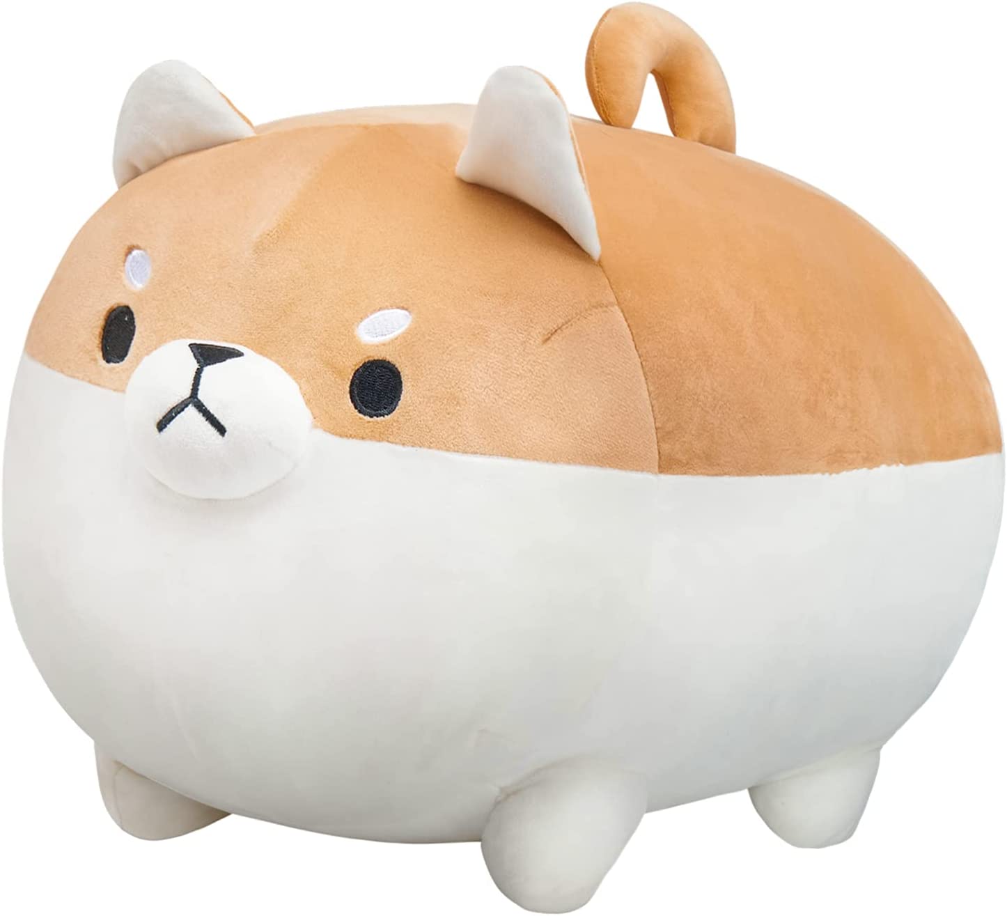 VHYHCY Stuffed Animal Shiba Inu Plush Pillow, Cute Corgi Dog Plush Soft Anime Pet Plushies, Kawaii Plush Toy Gifts for Kids Boys and Girls (Brown, 11.8")