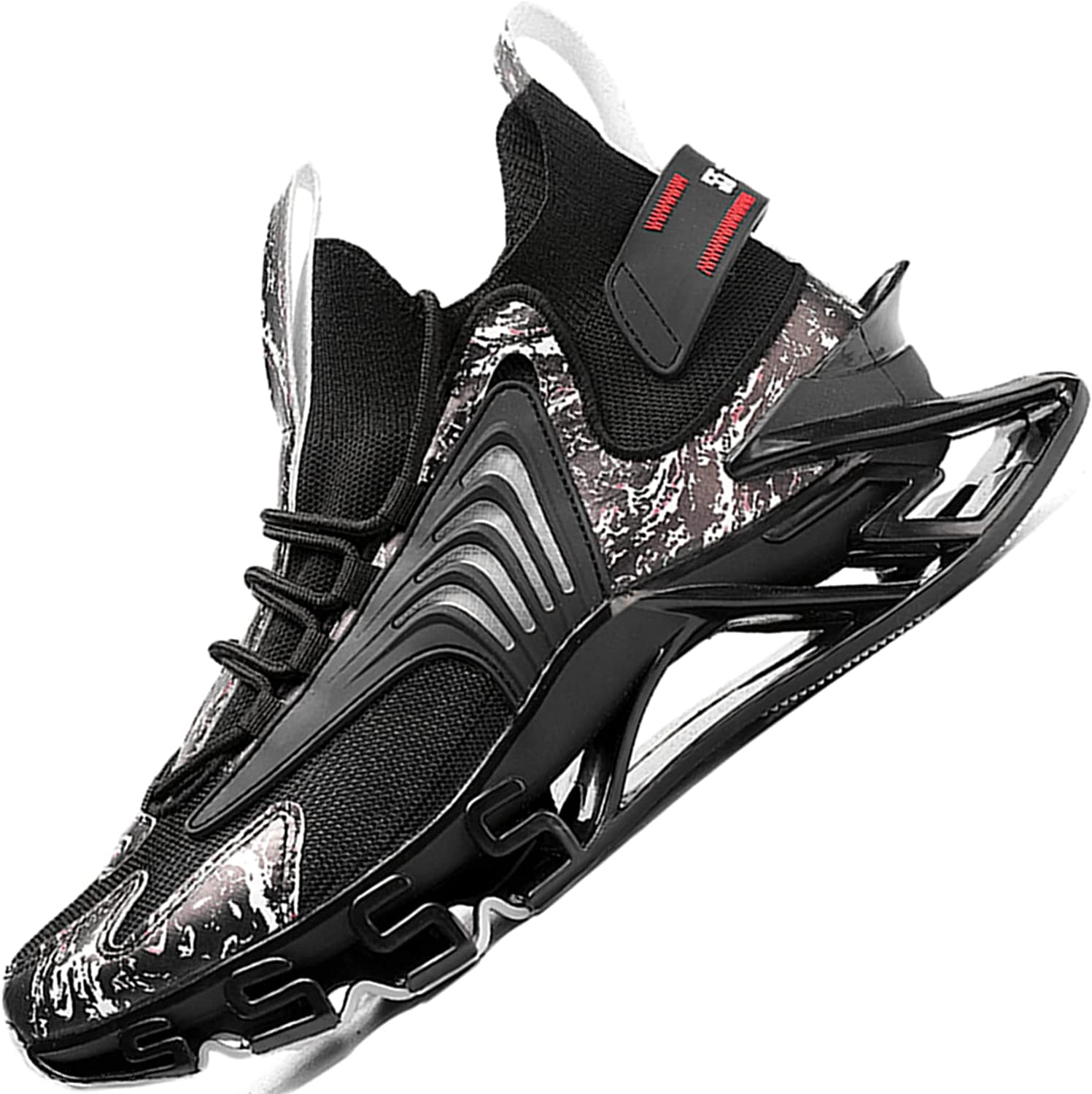 GJUYC Sneakers Shoes for Men Running Shoe Mens Trail Air Fashion Sport Man Athletic Men's Basketball Walking Casual Hiking Male Black White Blue Size Runner Breathable Women Boys Kids