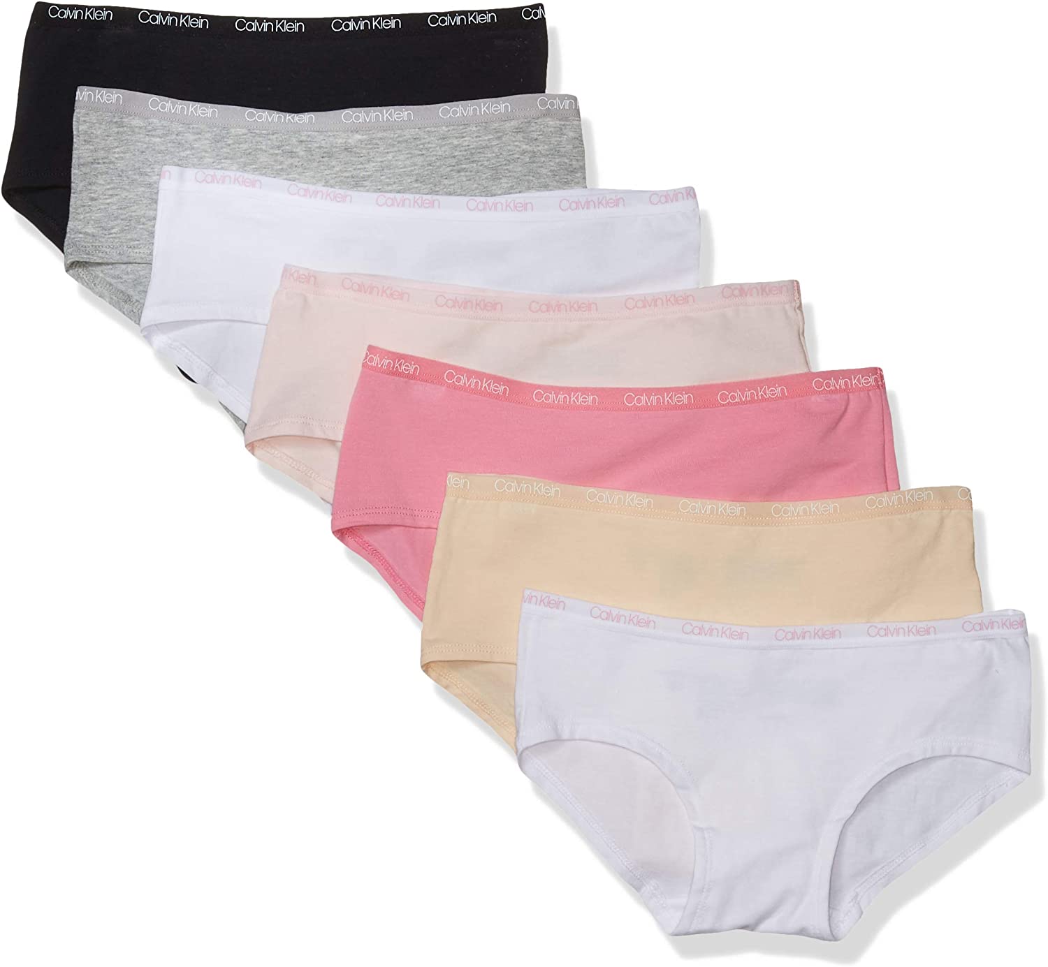 Calvin Klein Girls' Kids Modern Cotton Hipster Panties Value Pack