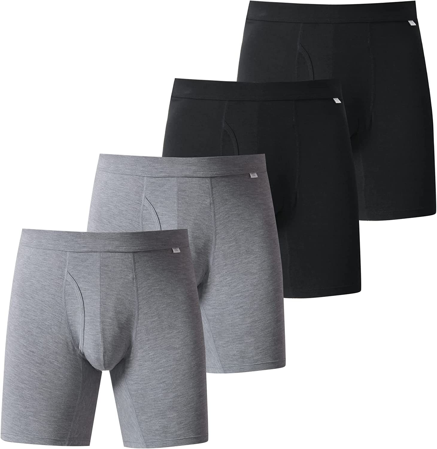 BAMBOO COOL Men’s Underwear Boxer Briefs Soft Comfortable Bamboo Viscose Underwear Boxer Briefs for Men