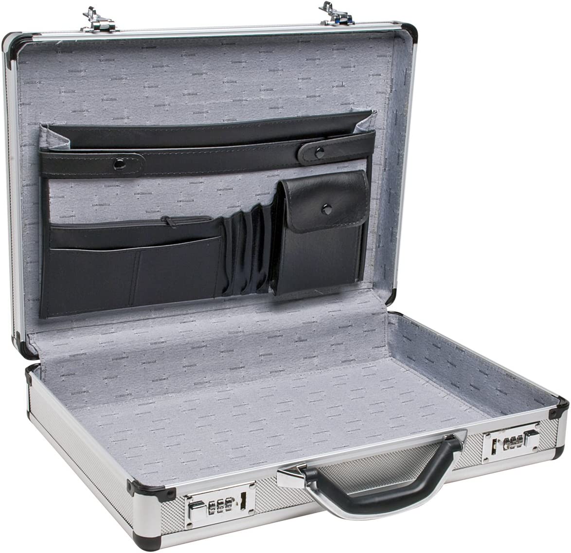 RoadPro SPC-931R 17.5" x 4" x 13" Silver Aluminum Briefcase,Medium