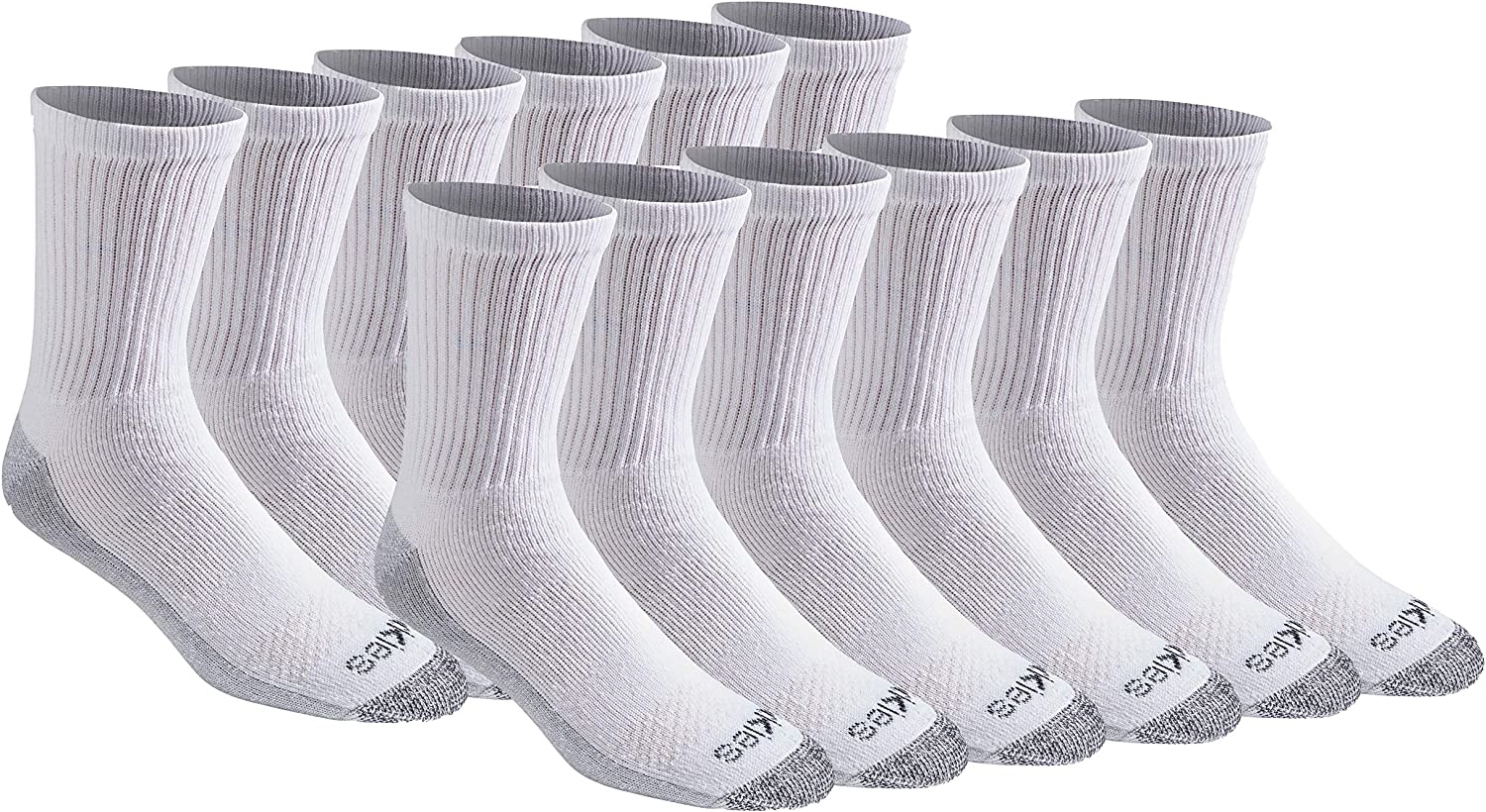 Dickies Men's Dri-tech Moisture Control Comfort Length Crew Socks