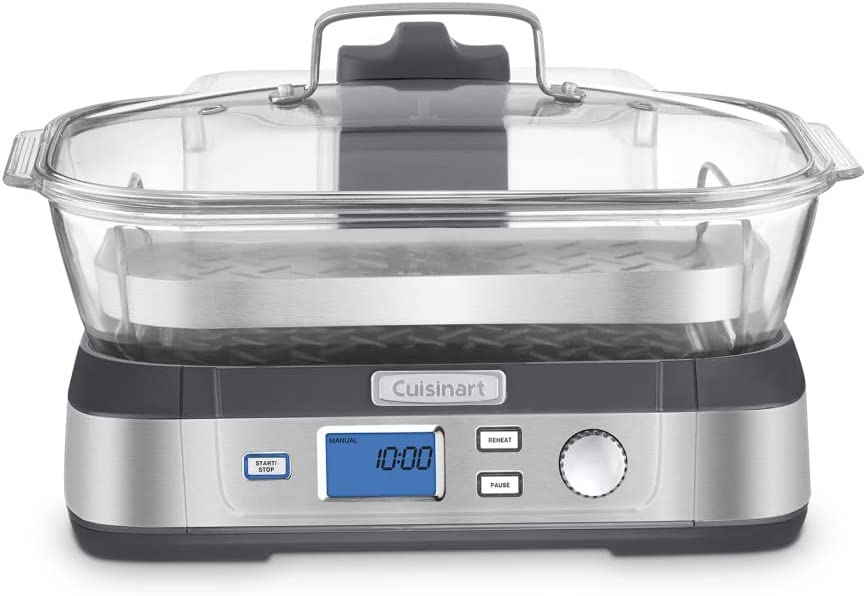 Cuisinart STM-1000 Cook Fresh Digital Glass Steamer, One Size, Stainless Steel