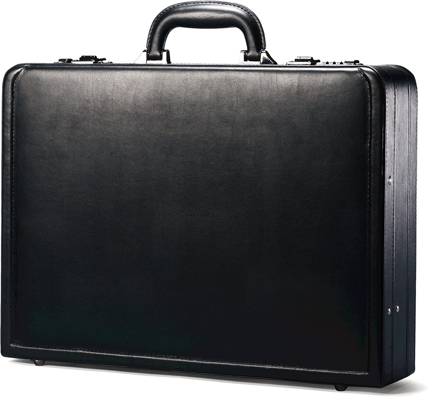 Samsonite Bonded Leather Attache, Black, One Size