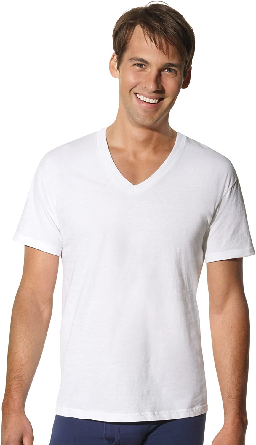 Hanes Men's Tall Man V-Neck T-Shirt (Pack of 3 or 5)