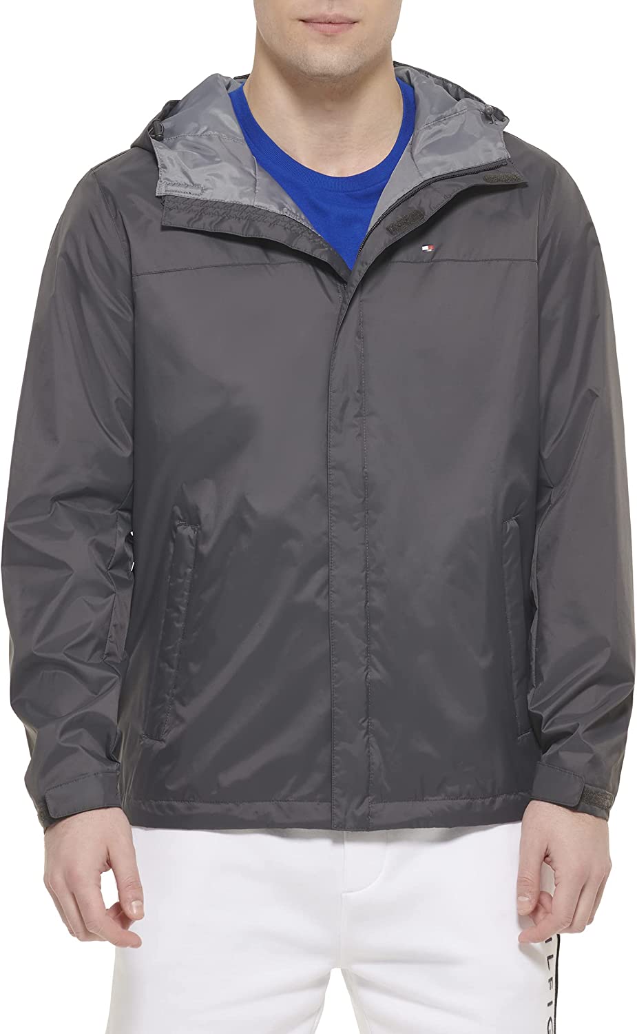 Tommy Hilfiger Men's Waterproof Breathable Hooded Jacket Raincoat
