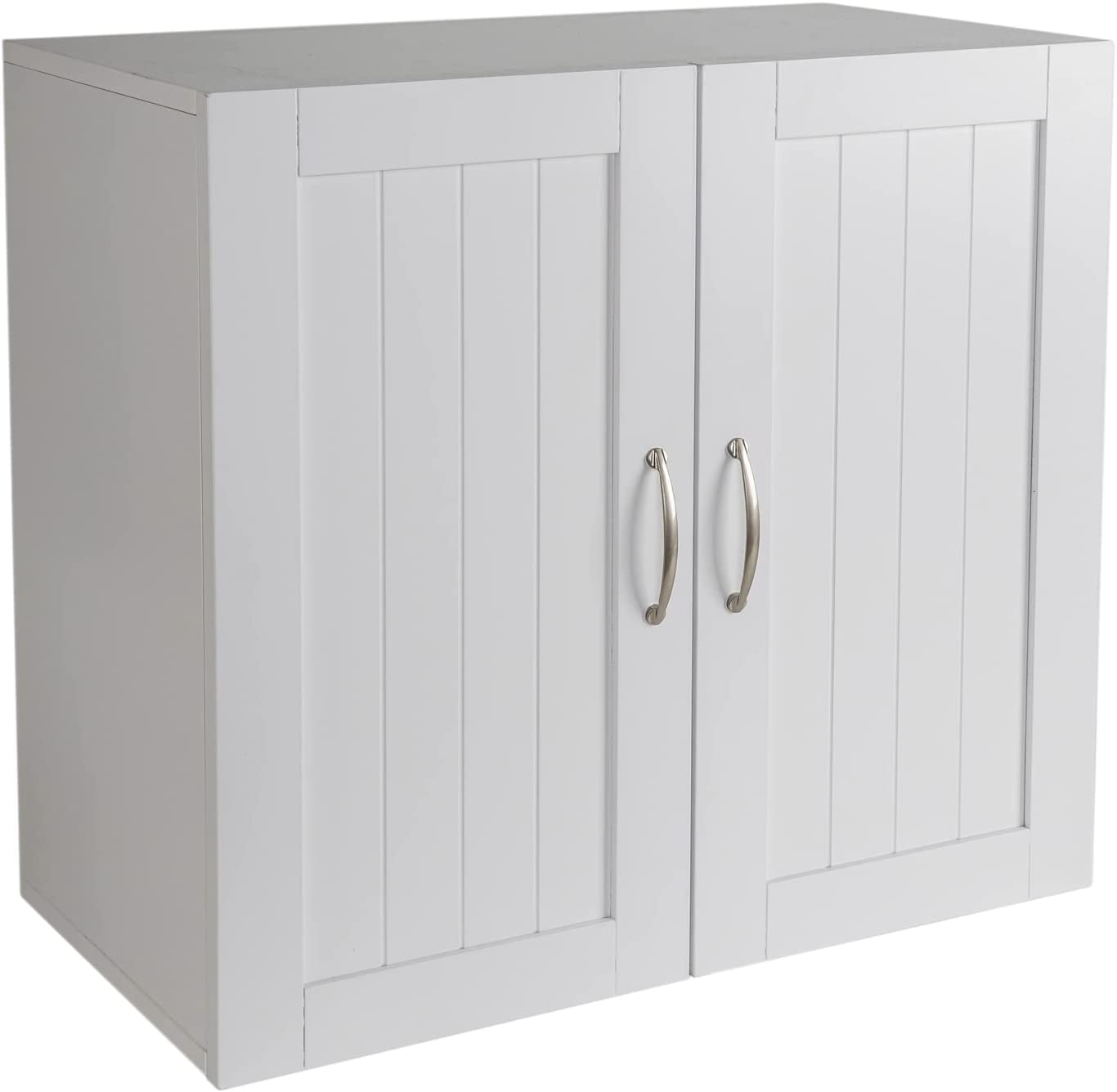 ZENODDLY Kitchen Cupboard Wall Cabinet Storage, Bathroom Storage Wall Cabinet with Double Doors and Adjustable Shelf(White)