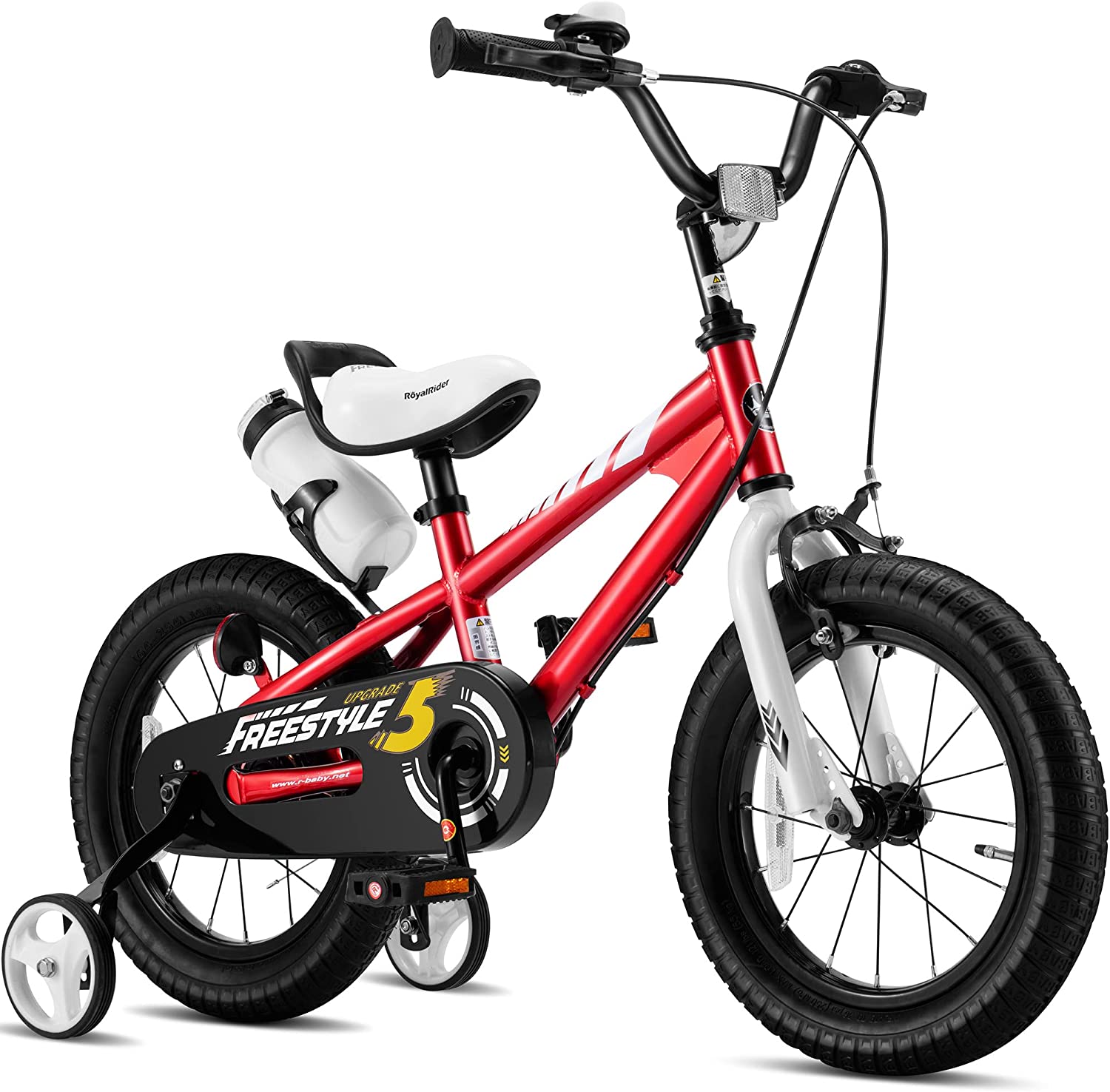Royalbaby Freestyle 2 Hand Brakes Kids Bike 12/14/16/18 Inch Freewheel Bicycle Boys Girls Ages 3-9 Years Multiple Colors