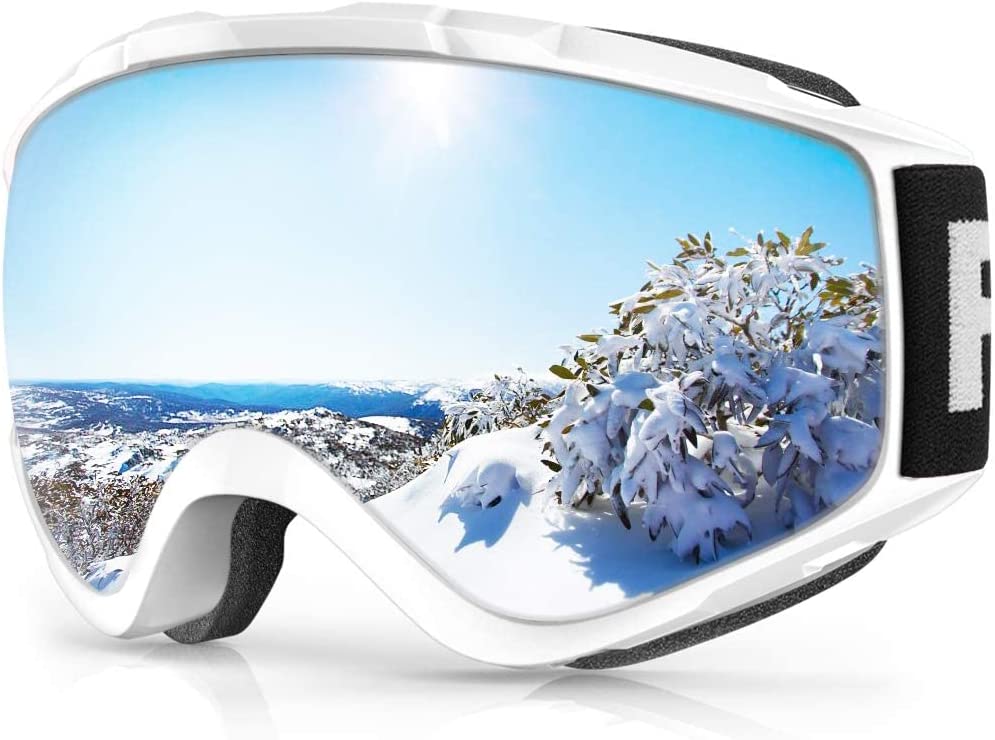 findway Ski Goggles OTG - Over Glasses Snow/Snowboard Goggles for Men， Women &amp; Youth - 100% UV Protection