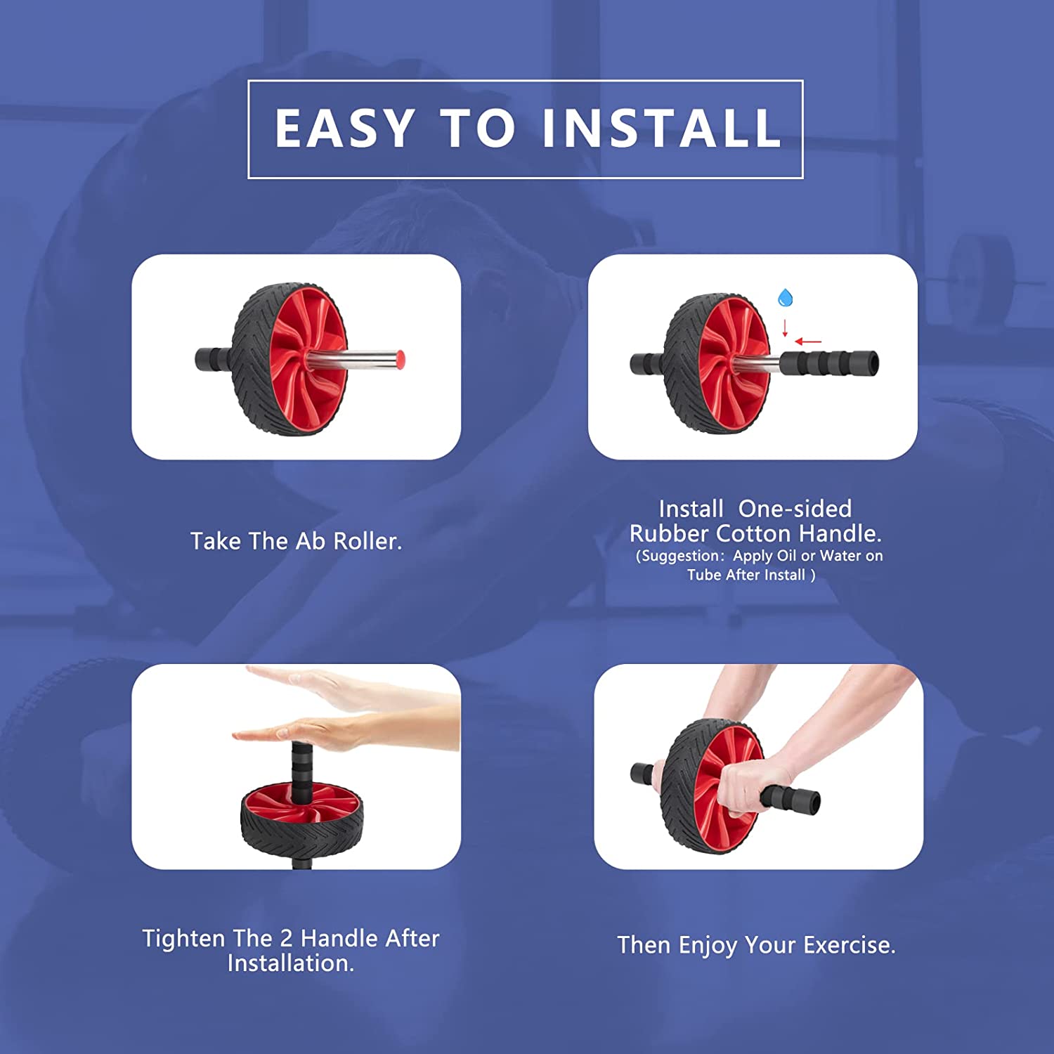 Ab Wheel Roller home workout, ab roller wheels for Abdominal & Core Strength Training,ab workout wheel for Home Gym Fitness,Suitable for Beginner and Advanced Level-ab roller kit