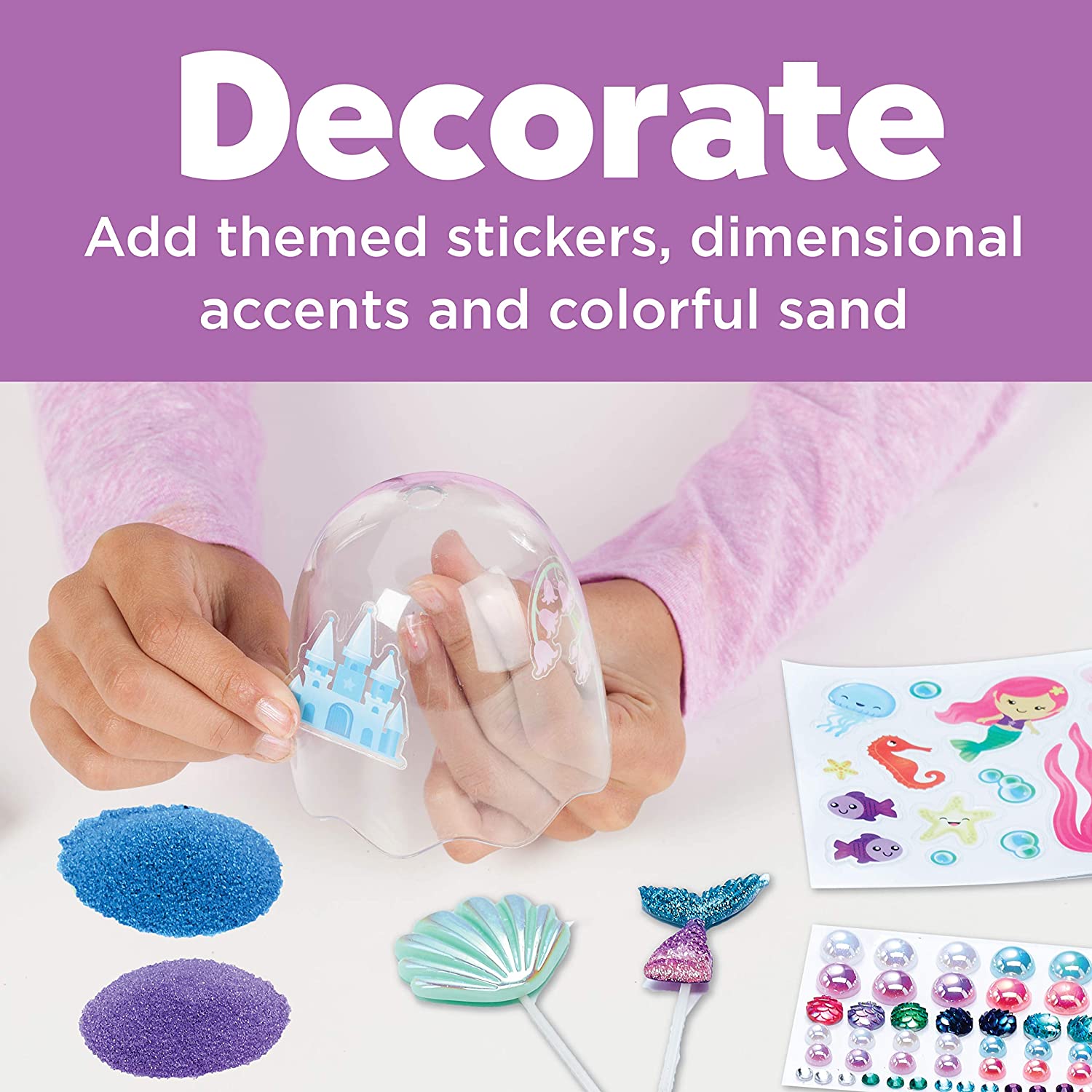 Creativity for Kids Mini Garden: Mermaid Terrarium - Mermaid Gifts for Girls and Boys, Arts and Crafts for Kids 6+