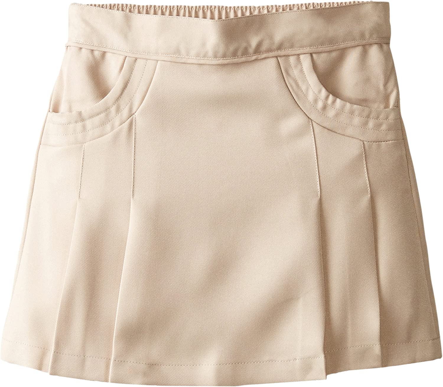Nautica Girls' School Uniform Pleated Pull-on Scooter Skirt with Undershorts, Knit Waistband & Functional Pockets